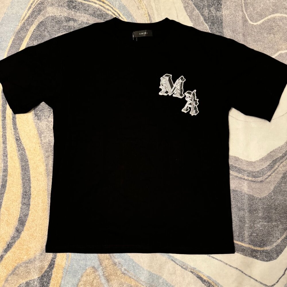 Amiri Angels Black Tee Mens Size Small Medium or Large